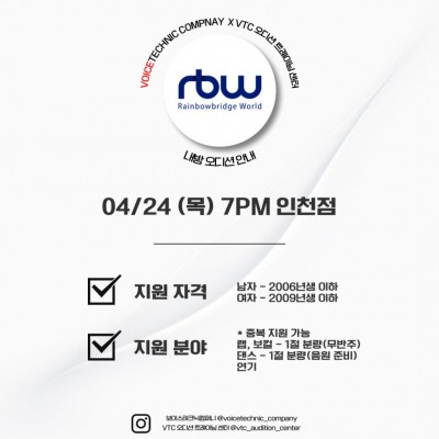2025 / 107번째 내방오디션 -  RBW 2025년 4월 24일